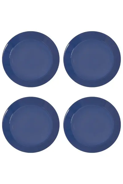 Image of Sur La Table Colour Me Happy Set of 4 Dinner Plate 27.5cm Blue Blue
