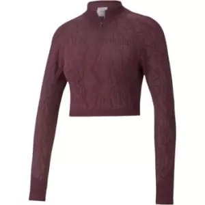 Image of Puma FormKnit Cropped Quarter Zip Top Womens - Red