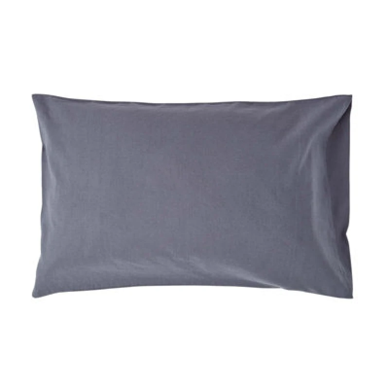 Image of Homescapes Linen Housewife Pillowcase, King Dark Grey
