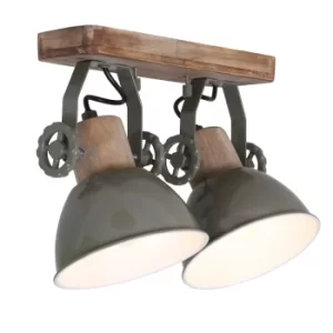 Image of Gearwood Twin Spotlight Industrial, Wood Blank