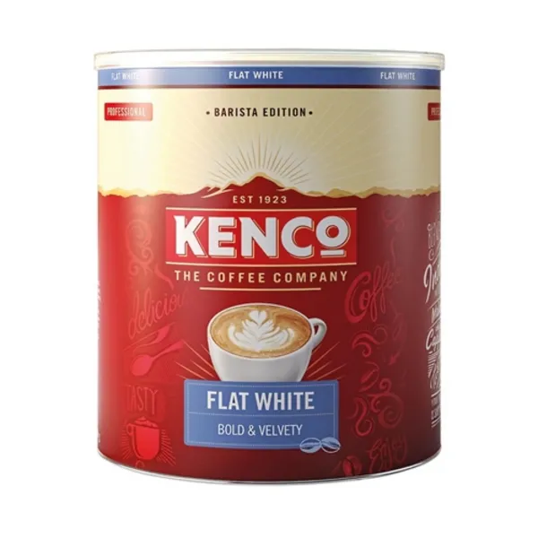 Image of Kenco Flat White Instant Tin Coffee 1kg