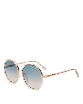 Image of Chloe Franky Geometric Sunglasses, 59mm