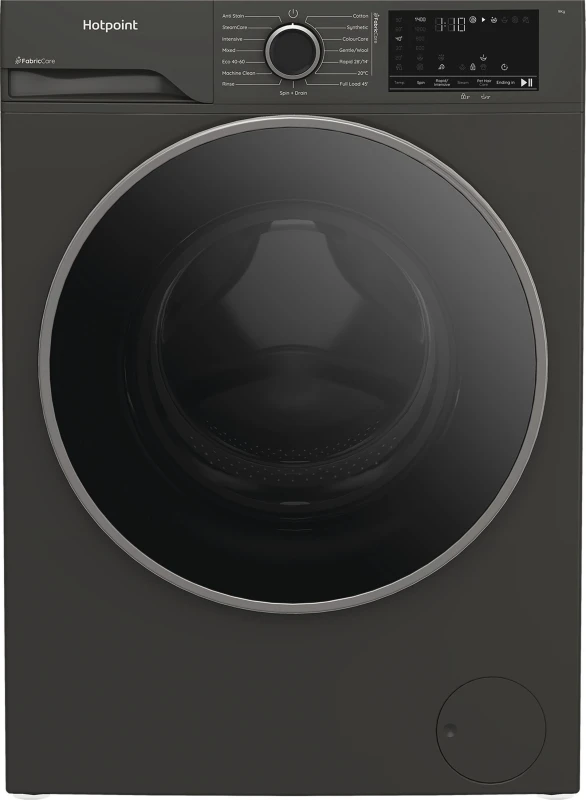 Image of Hotpoint Fabric Care HBCA 93G CARE UK 9KG Washing Machine with 1400 rpm - Dark Grey - A Rated