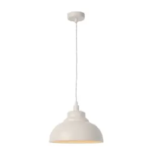 Image of Lucide Isla Modern Pendant Light 29cm 1xE14 Cream