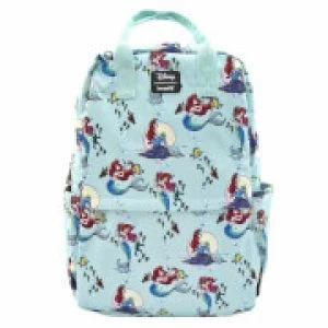 Image of Loungefly Disney Ariel Scenes Aop Nylon Square Backpack