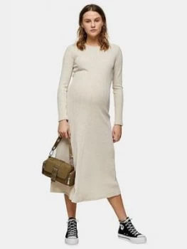 Image of Topshop Maternity Cut And Sew Midi Dress - Oat