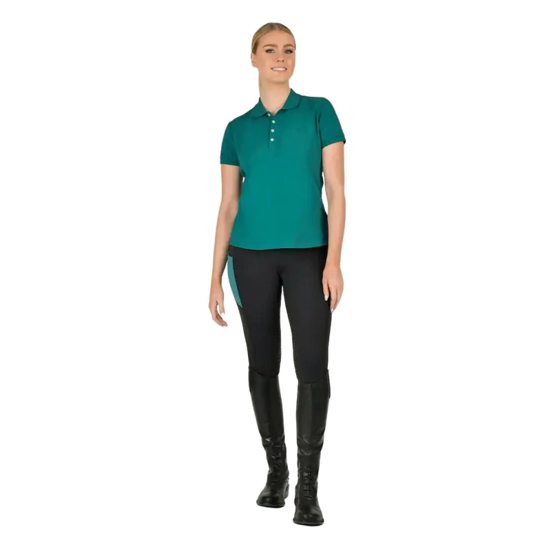 Image of Dublin Lauren Short-Sleeved Polo Shirt Dark Green female