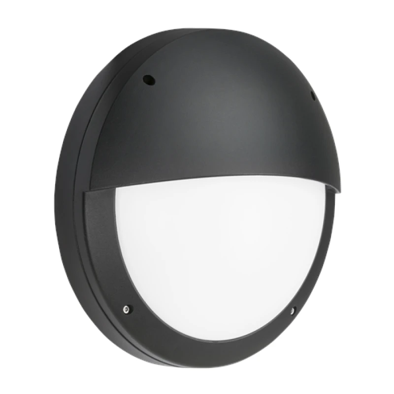 Image of Netlighting LED Eyelid Bulkhead CCT with Microwave Sensor Black 230V IP65 18W Black