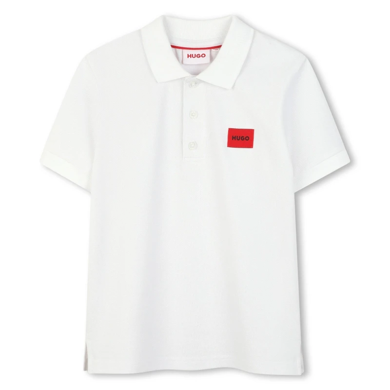 Image of Hugo SS Logo Polo Jn62 White 10P male 4Y