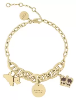 Image of Radley RYJ3268S Gold Plated Crown and Scottie Dog Jewellery
