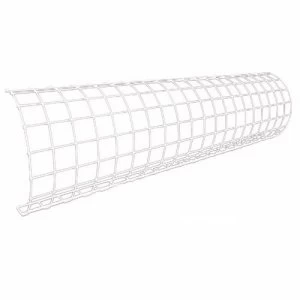 Image of Eterna White Wire Rounded Tubular Heater Guard Protection - 2 Foot