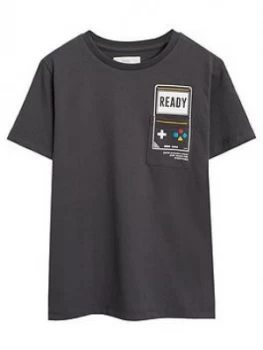 Image of Mango Boys Gaming Pocket T-Shirt - Charcoal