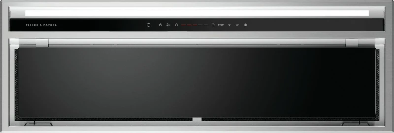 Image of Fisher & Paykel Series 7 Contemporary HP90IHCB4 83cm Canopy Cooker Hood - Stainless Steel / Black