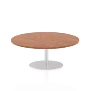 Image of Italia Poseur Table Round 1200 Top 475 High Walnut