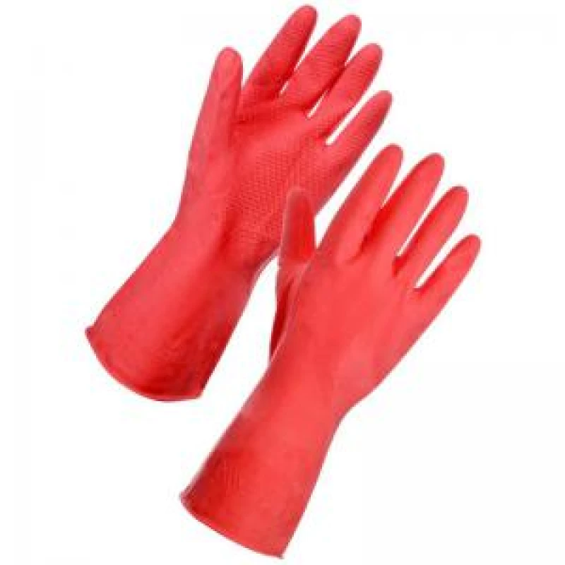 Image of Purely Class Household Rubber Gloves Red Medium x 1 Pair PC6311 BKWHPC6311