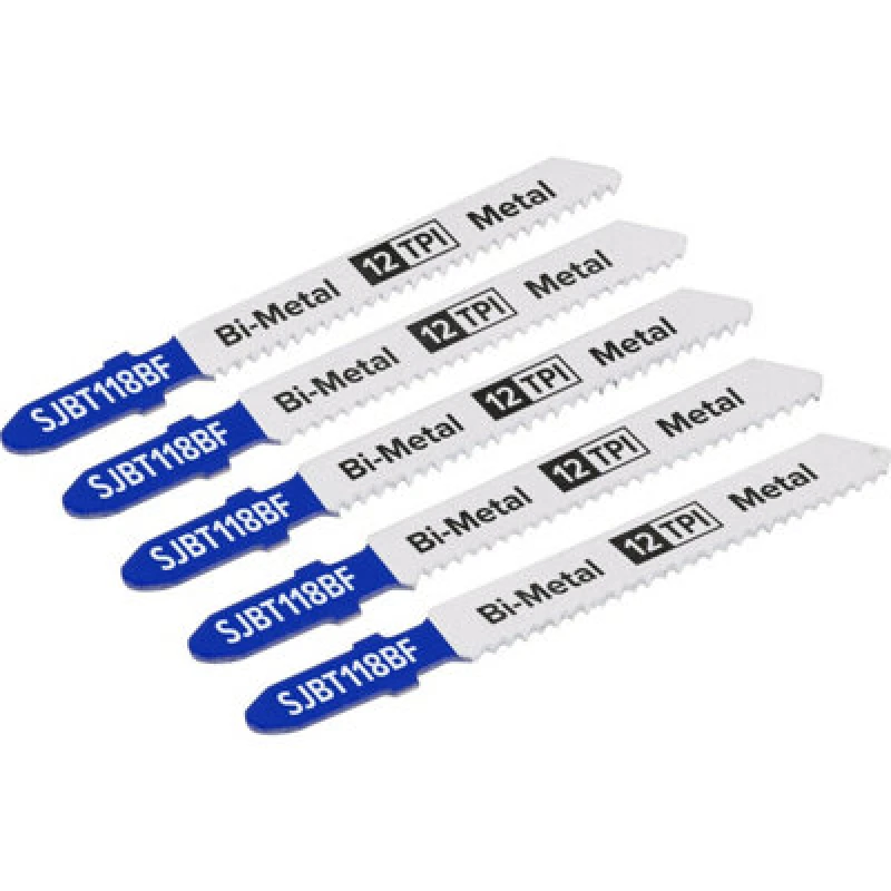 Image of Loops 5 PACK - 75mm METAL Jigsaw Blade Set - 12 TPI Milled & Wavy Teeth Precision Cut Multi