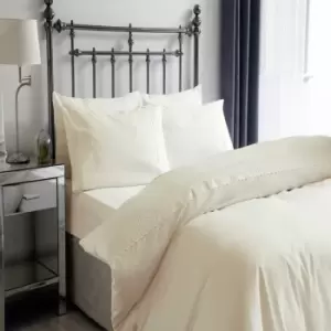 Image of Belledorm Phoebe Polycotton Duvet Cover Set (Superking) (Ivory) - Ivory