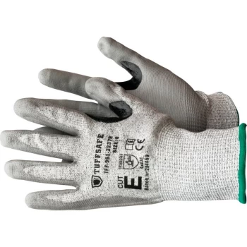Image of Tuffsafe - Pu Palm Coated Gloves, Cut E, Grey, Size 6
