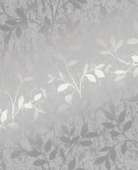 Image of Graham & Brown Superfresco Colours Milan Trail Wallpaper - Silver