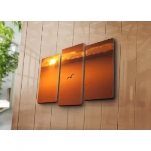 Image of 3NATPAT-1 Multicolor Decorative Canvas Painting (3 Pieces)