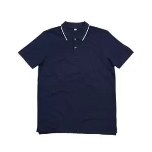 Image of Mantis Mens The Tipped Polo Shirt (L) (Navy/White)