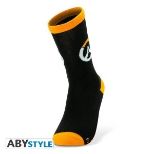 Image of Overwatch - Logo Socks - Black/Orange