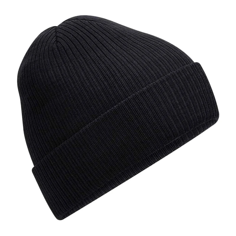 Image of Beechfield Beechfield Men Ribbed Polylana Beanie in Black One Size Male 5063470384556