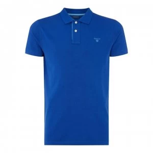 Image of Gant Gant Short Sleeved Polo Mens - Blue 436