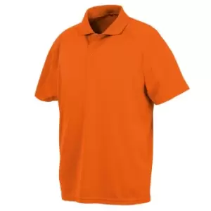 Image of Spiro Impact Mens Performance Aircool Polo T-Shirt (M) (Floro Orange)