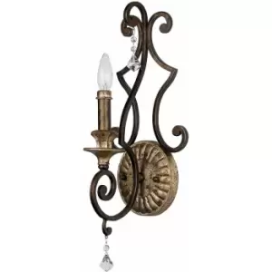 Image of Loops - Wall Light Multi Faceted Crystal Drop Ornate Pattern Candle Bulb LED E14 60W