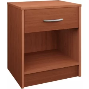 Image of Night Stand Table Bedroom Cabinet Bedside Storage Shelf Side End Shelf Furniture Cherry Wood