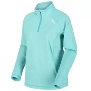 Image of Womens 1/4 Zip Lightweight Montes Fleece- Turquoise - 12 - TJ Hughes