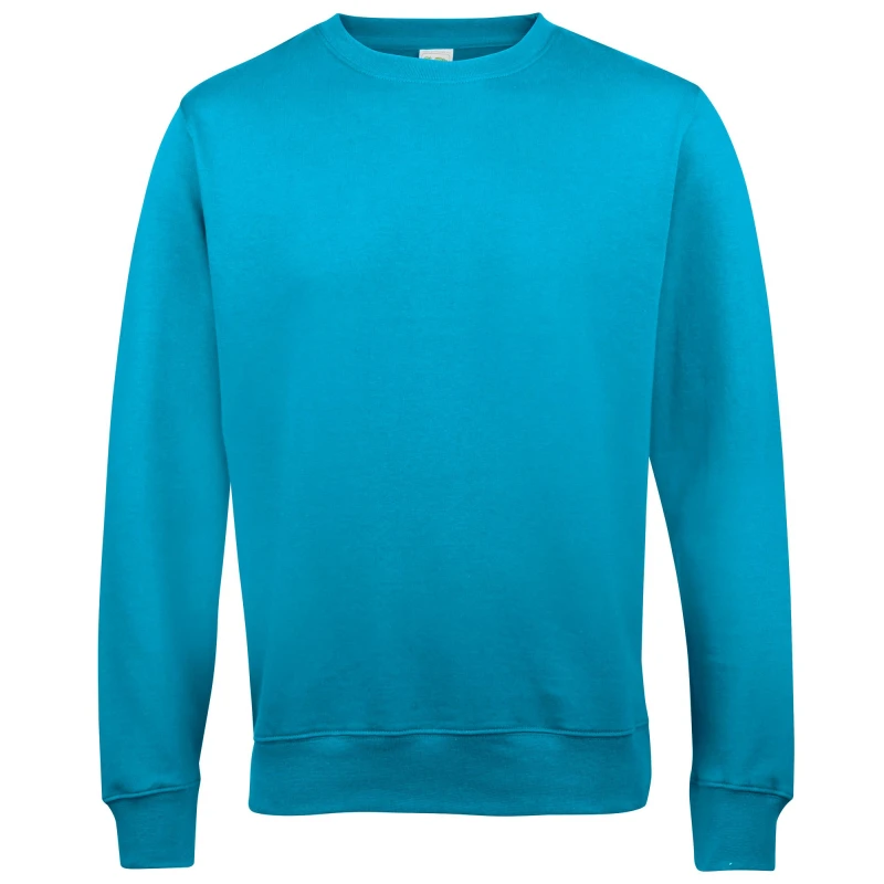 Image of AWDis AWDis Just Hoods Crew Neck Plain Sweatshirt (280 GSM) in Blue Size: X-Small Blue XS Unisex 5055805498397