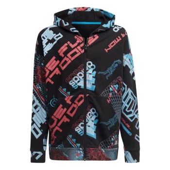 Image of adidas ARKD3 Full-Zip Hoodie Kids - Black / White / Multicolor