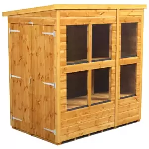 Image of Power Sheds 6 x 4ft Double Door Pent Shiplap Dip Treated Potting Shed