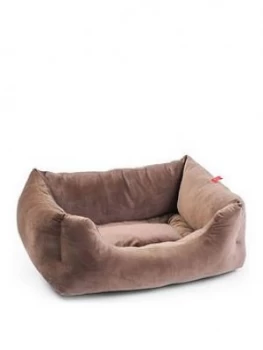 Image of Zoon Latte Velor Square Bed Medium