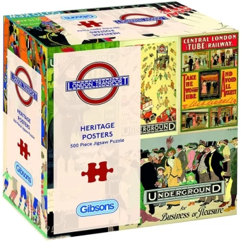 Image of TFL Heritage Posters Gift Collection Jigsaw Puzzle - 500 Pieces