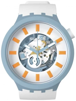 Image of Swatch BLITE Big Bold Bioceramic White Strap SB03N101 Watch