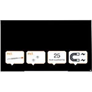 Image of Nobo Widescreen Glass Board Glass Black 188 x 106 cm