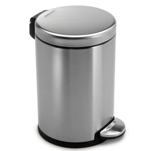 Image of Simple Human Simplehuman Round 3L Pedal Bin - Silver