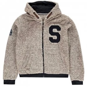 Image of SoulCal Zip Snug Hoodie Junior Boys - Brown Marl
