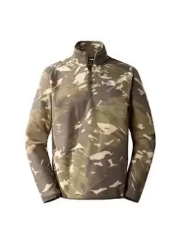 Image of The North Face 100 Glacier 1/4 Zip - Green, Size S, Men