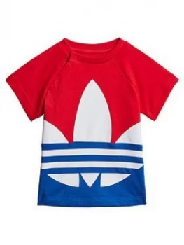 Image of Adidas Originals Infants Big Trefoil T-Shirt - Red