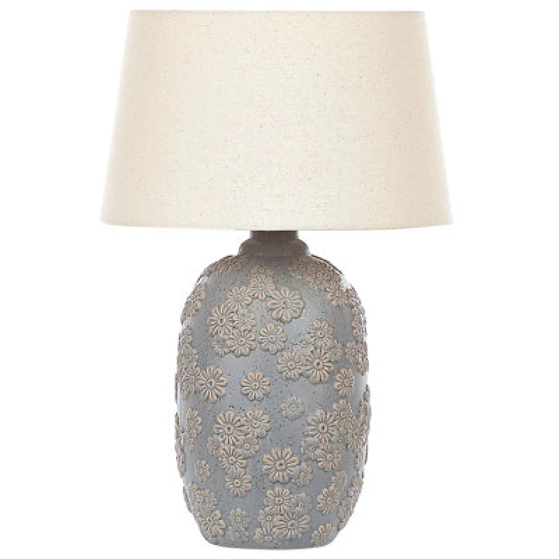 Image of Beliani Table Lamp Ferrey Ceramic Grey