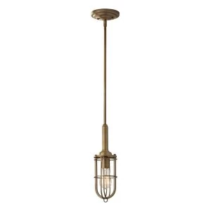 Image of 1 Light Ceiling Pendant Dark Antique Brass, E27