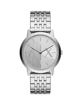 Image of Armani Exchange Dale Mens Stainless Steel Watch, Black, Men