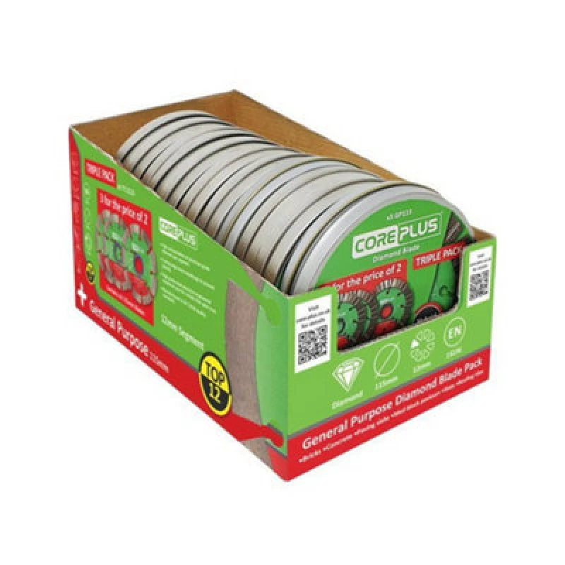Image of Coreplus Coreplus Top Twelve Cutting Blade Cdu With 10 Tins (3 Blades Per Tin)