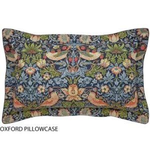 Image of Strawberry Thief Oxford Pillowcase, Indigo