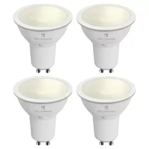 Image of 4lite WiZ Connected LED SMART GU10 Light Bulbs - Warm White - Pack of 4