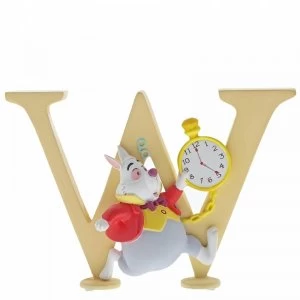 Image of Letter W White Rabbit (Alice in Wonderland) Figurine